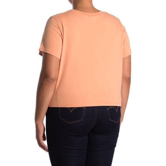 Levi's Women’s Plus Size Peach Bloom Trendy Jordie Cropped T-Shirt Size 2X - Picture 2 of 8